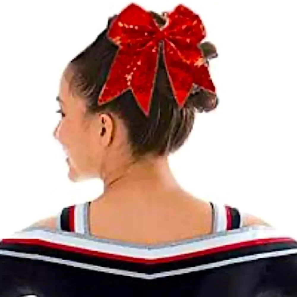 8” Large Cheer Bows Wide Grosgrain Ribbon